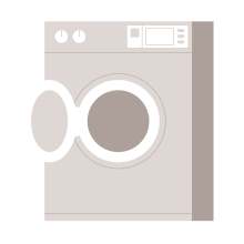 Illustratration of a washing machine.