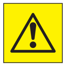 Yellow warning sign