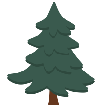 Illustration of a Christmas tree.