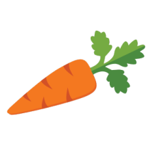 Illustration of an orange carrot.